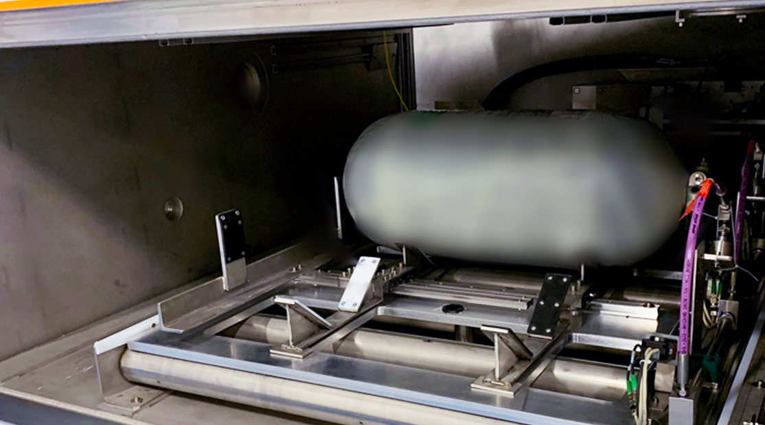 VES Leak test module, forming part of the system for testing high pressure hydrogen fuel tanks multiple