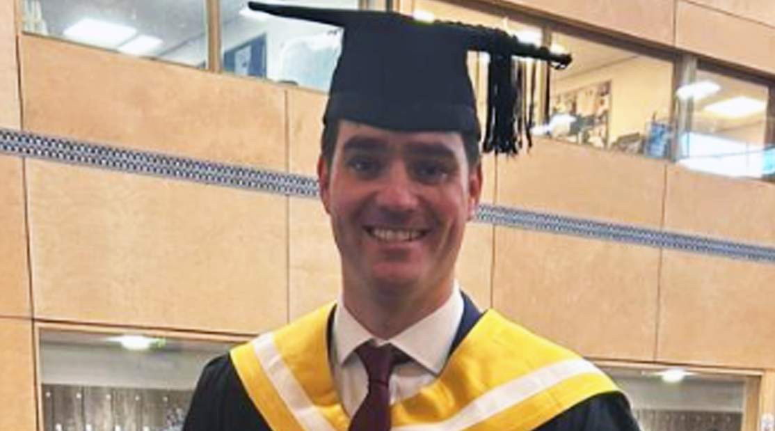 VES' Alex Garner has achieved his Master of Business Administration (MBA) from the University of Liverpool