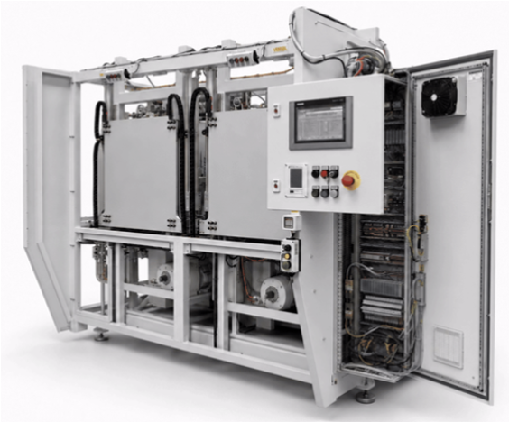 HLT-HVAC-machine 2 VES twin-chamber helium leak testing system for data centre cooling components